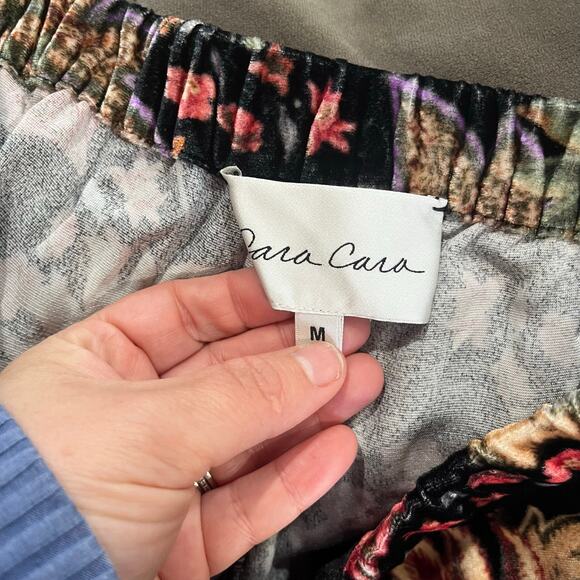 Cara Cara Milano Floral Velvet Wide Leg Pants Tapestry Print M - Picture 11 of 15